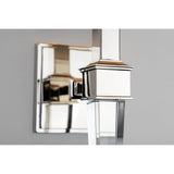 Ruskin Polished Nickel Crystal Tail Wall Sconce