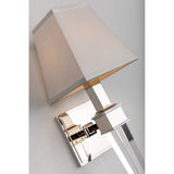 Ruskin Polished Nickel Crystal Tail Wall Sconce