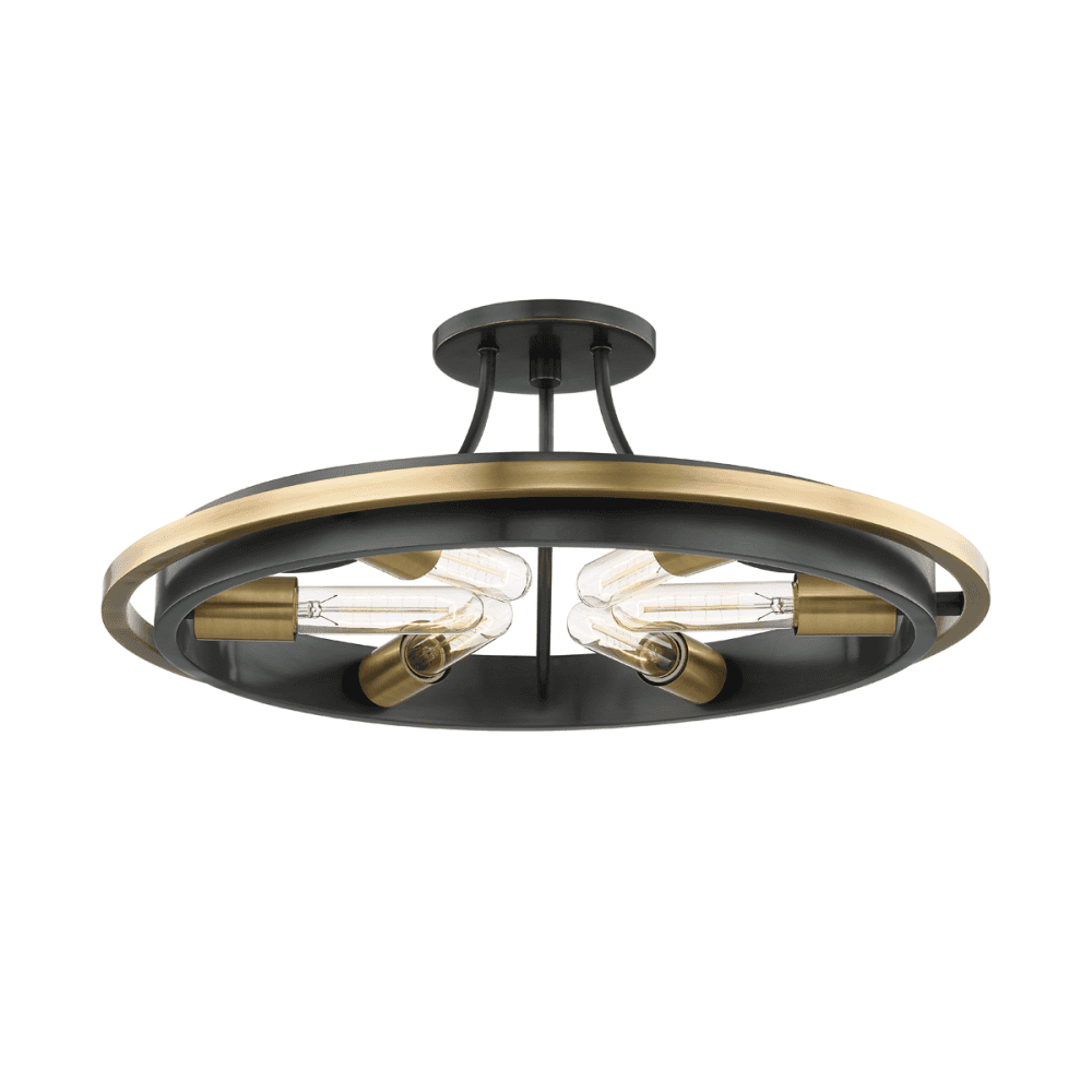 Chambers Vintage-Inspired Flush Mount in Old Bronze