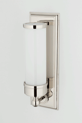 Everett Polished Nickel Wall Sconce with Glass Shade