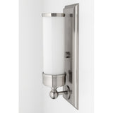 Everett Polished Nickel Wall Sconce with Glass Shade