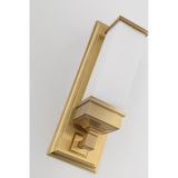 Everett Polished Nickel Wall Sconce with Glass Shade