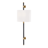 Vintage Bronze Linen Shade Wall Sconce