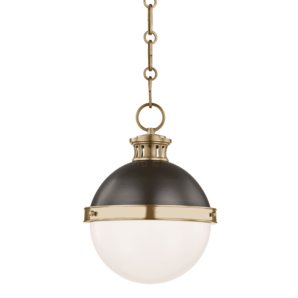Latham Antique Bronze Glass Pendant Light Fixture