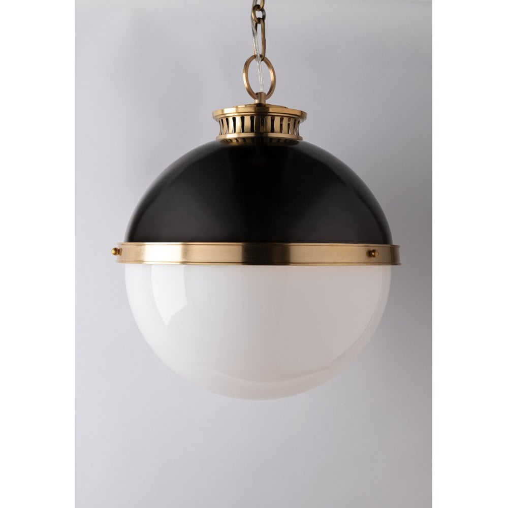 Latham Antique Bronze Glass Pendant Light Fixture
