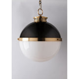 Latham Antique Bronze Glass Pendant Light Fixture