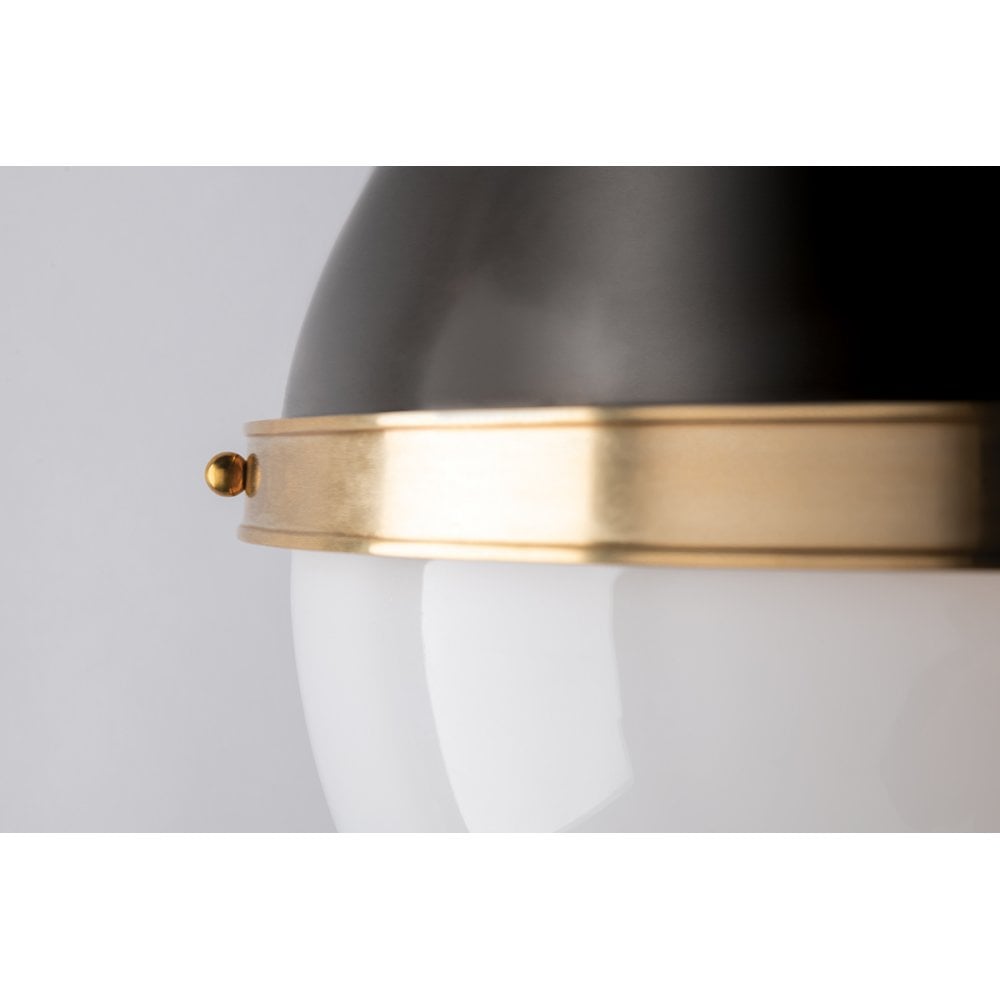 Latham Antique Bronze Glass Pendant Light Fixture