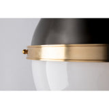 Latham Antique Bronze Glass Pendant Light Fixture