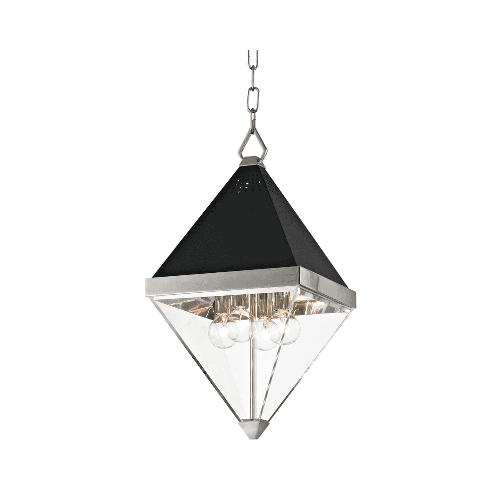 Coltrane Diamond Split Pendant in Polished Nickel