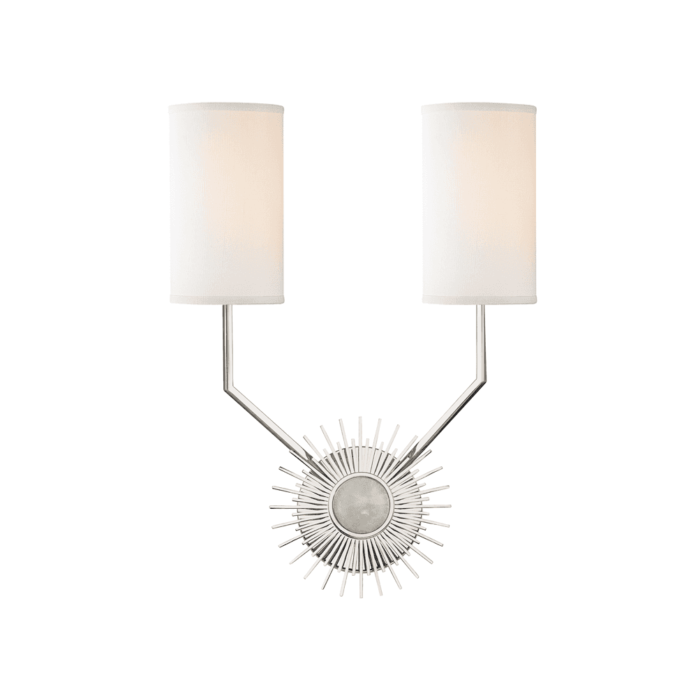 Borland Radiant Starburst Polished Nickel Wall Sconce