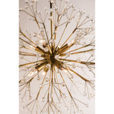 Dunkirk Aged Brass Crystal Burst Flush Mount
