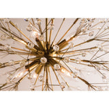 Dunkirk Celestial Branches Flush Mount in Polished Nickel