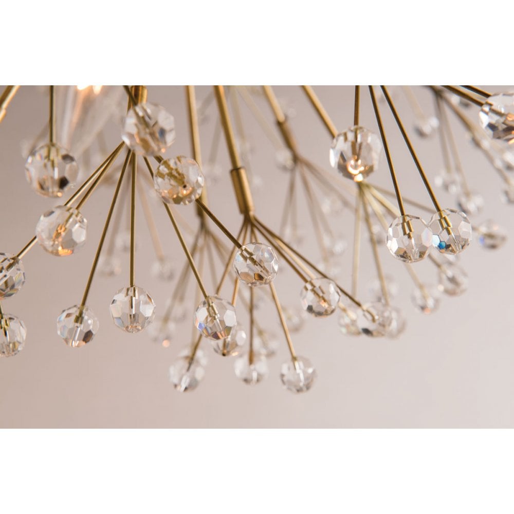 Dunkirk Celestial Branches Flush Mount in Polished Nickel