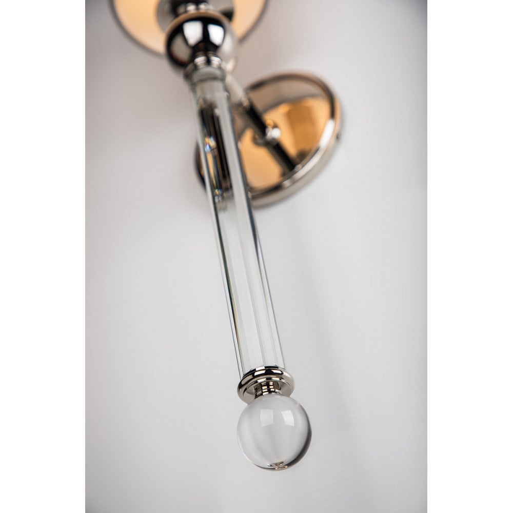 Gordon Crystal Elegance Polished Nickel Wall Sconce