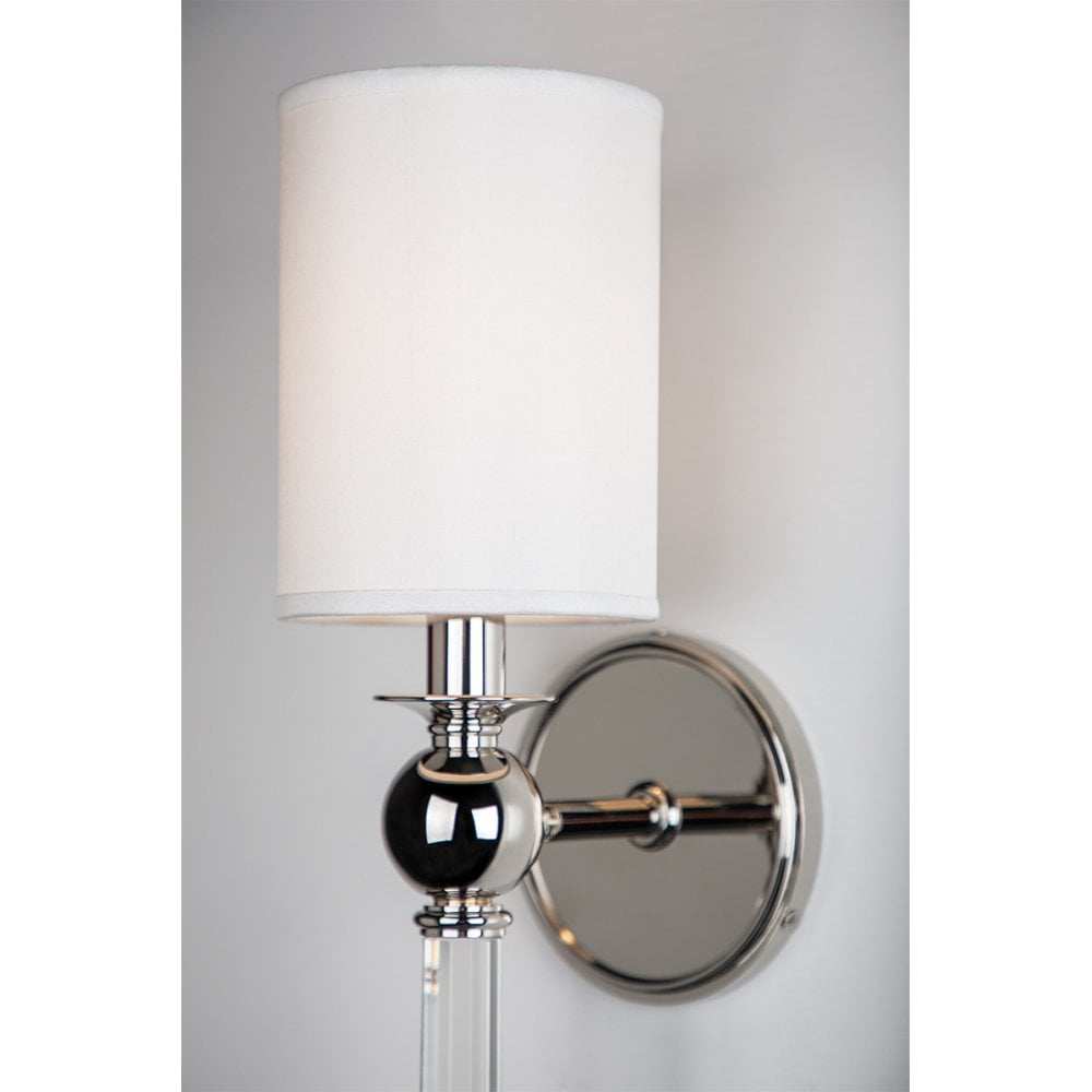 Gordon Crystal Elegance Polished Nickel Wall Sconce
