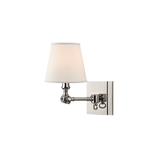 Hillsdale Modern Polished Nickel Adjustable Wall Sconce