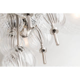 Calypso Spiral Glass Nickel Wall Light