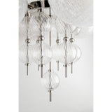 Calypso Spiral Glass Nickel Wall Light