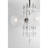 Calypso Spiral Glass Nickel Wall Light