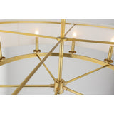 Durham Polished Nickel Linear Chandelier with Linen Drum Shade