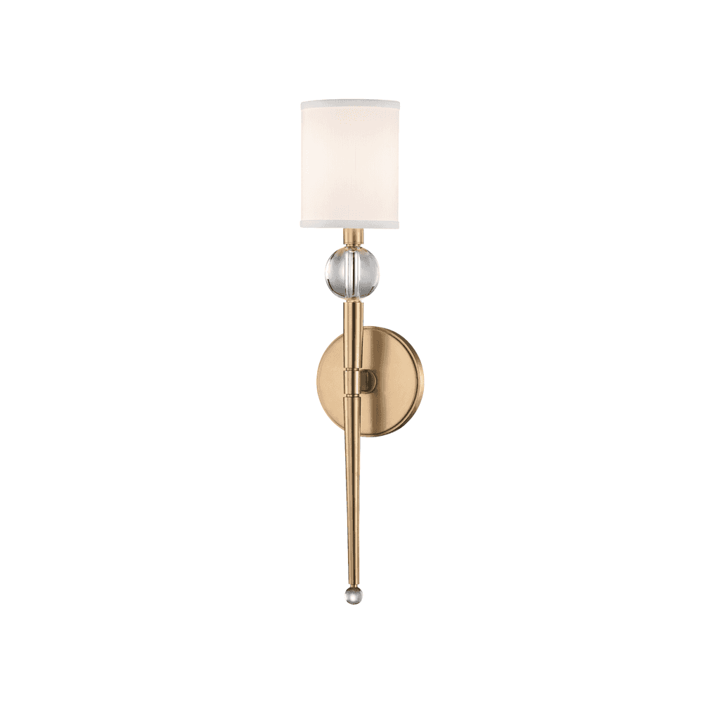 Rockland Elegant Brass and Crystal Wall Sconce