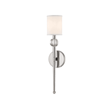 Rockland Luxe Crystal-Orb Wall Sconce in Polished Nickel