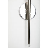 Rockland Luxe Crystal-Orb Wall Sconce in Polished Nickel