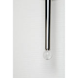 Rockland Luxe Crystal-Orb Wall Sconce in Polished Nickel