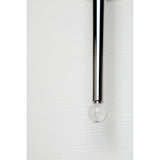 Rockland Crystal Orb Polished Nickel Wall Sconce