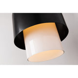 Corinth Aged Brass Glass Cylinder Pendant Light