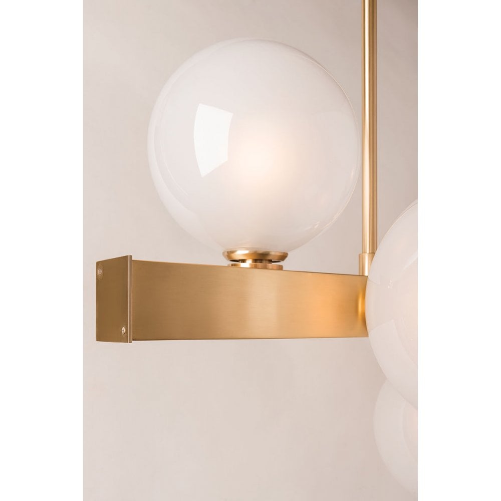 Elegant Hinsdale Brass Globe Wall Sconce