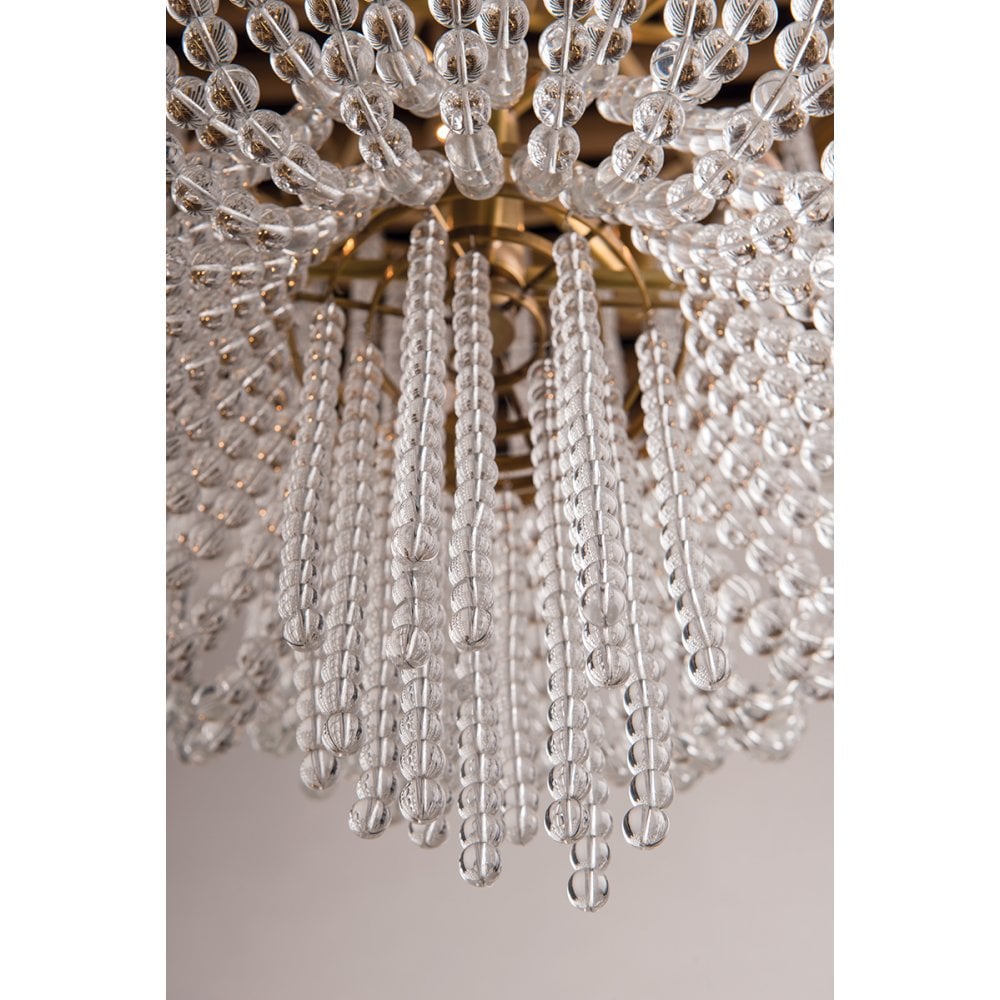 Radiant Aged Brass Cascade Chandelier