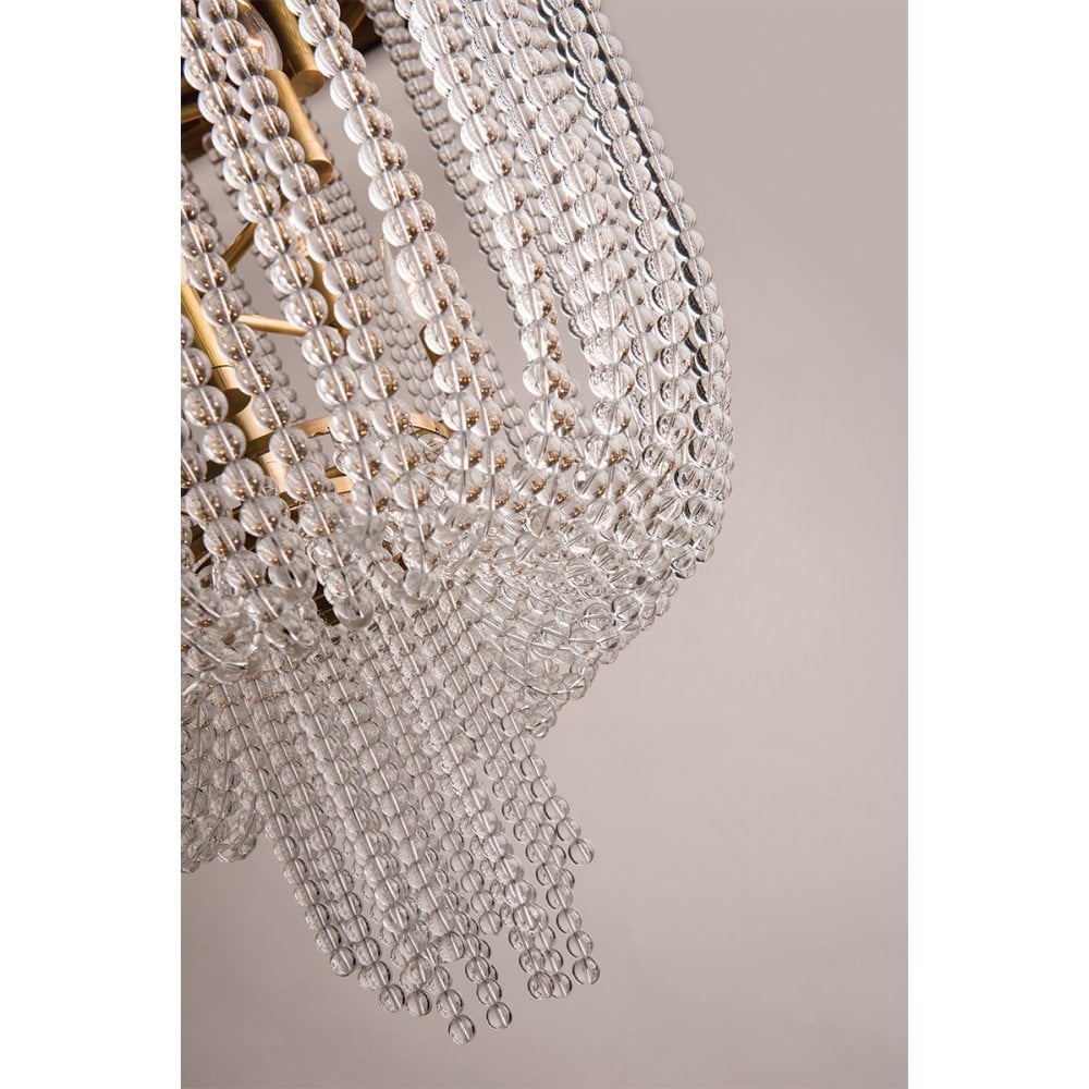 Radiant Aged Brass Cascade Chandelier