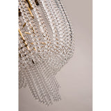 Radiant Aged Brass Cascade Chandelier