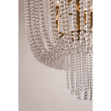Radiant Aged Brass Cascade Chandelier