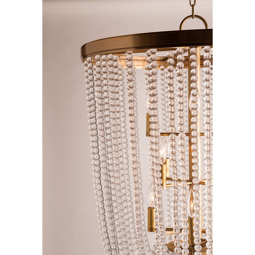 Radiant Aged Brass Cascade Chandelier