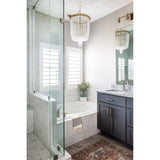 Radiant Aged Brass Cascade Chandelier