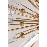 Sparta Aged Brass Radiant Icicle Chandelier