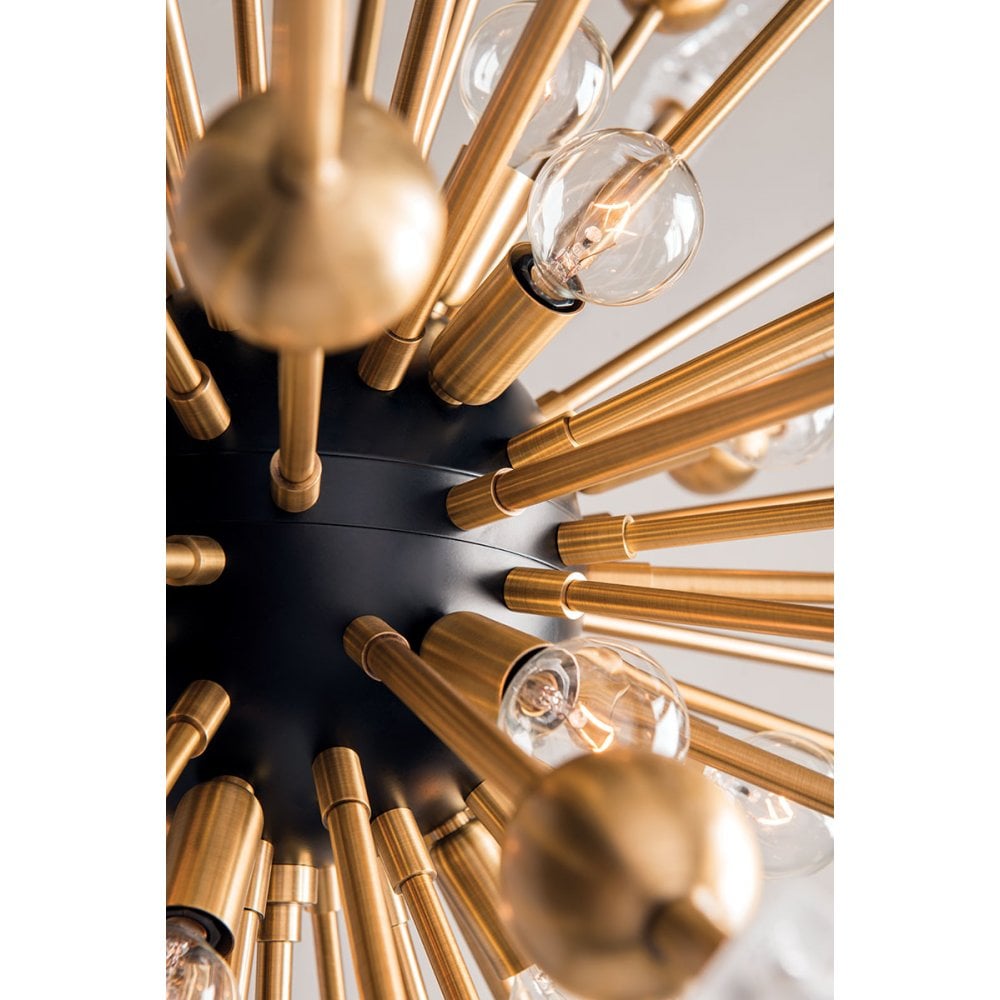 Sparta Aged Brass Radiant Icicle Chandelier