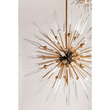 Sparta Aged Brass Radiant Icicle Chandelier