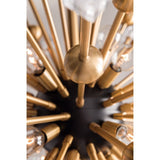 Sparta Aged Brass Radiant Icicle Chandelier