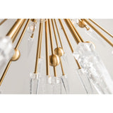 Sparta Aged Brass Radiant Icicle Chandelier