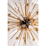 Sparta Aged Brass Radiant Icicle Chandelier