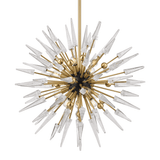 Spartan Elegance Aged Brass Chandelier