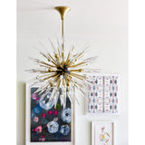Spartan Elegance Aged Brass Chandelier
