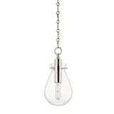 Ivy Teardrop Pendant Light in Polished Nickel