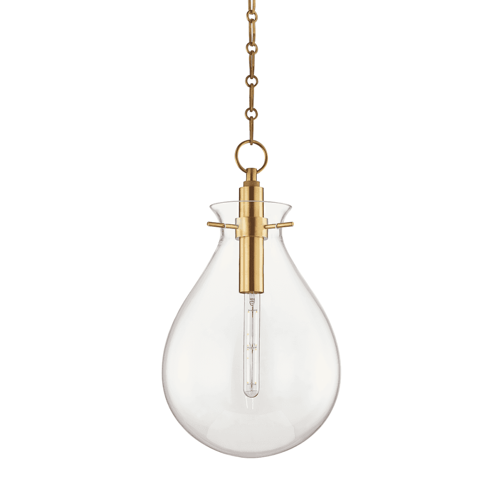 Vintage Brass Teardrop Pendant by Becki Owens