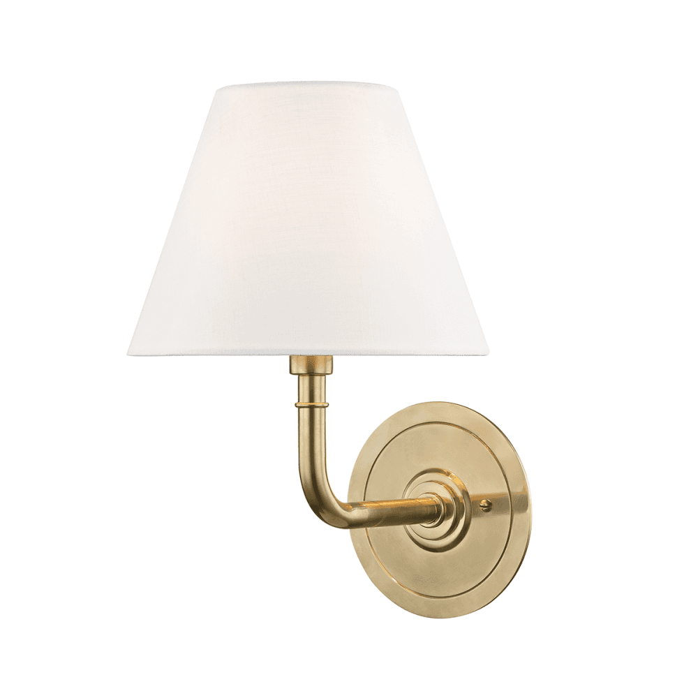 Aged Brass Elegance: Signature No.1 Wall Sconce by Mark D. Sikes