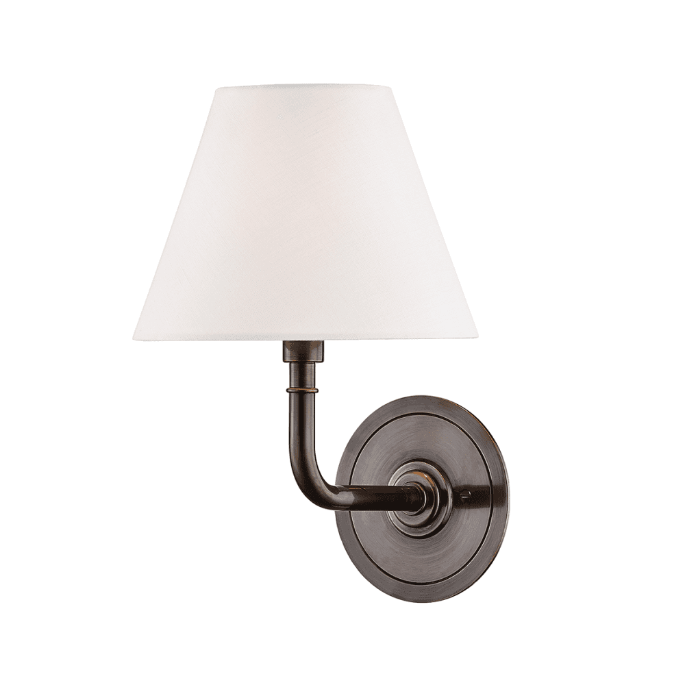 Elegant Dark Bronze Wall Sconce by Mark D. Sikes