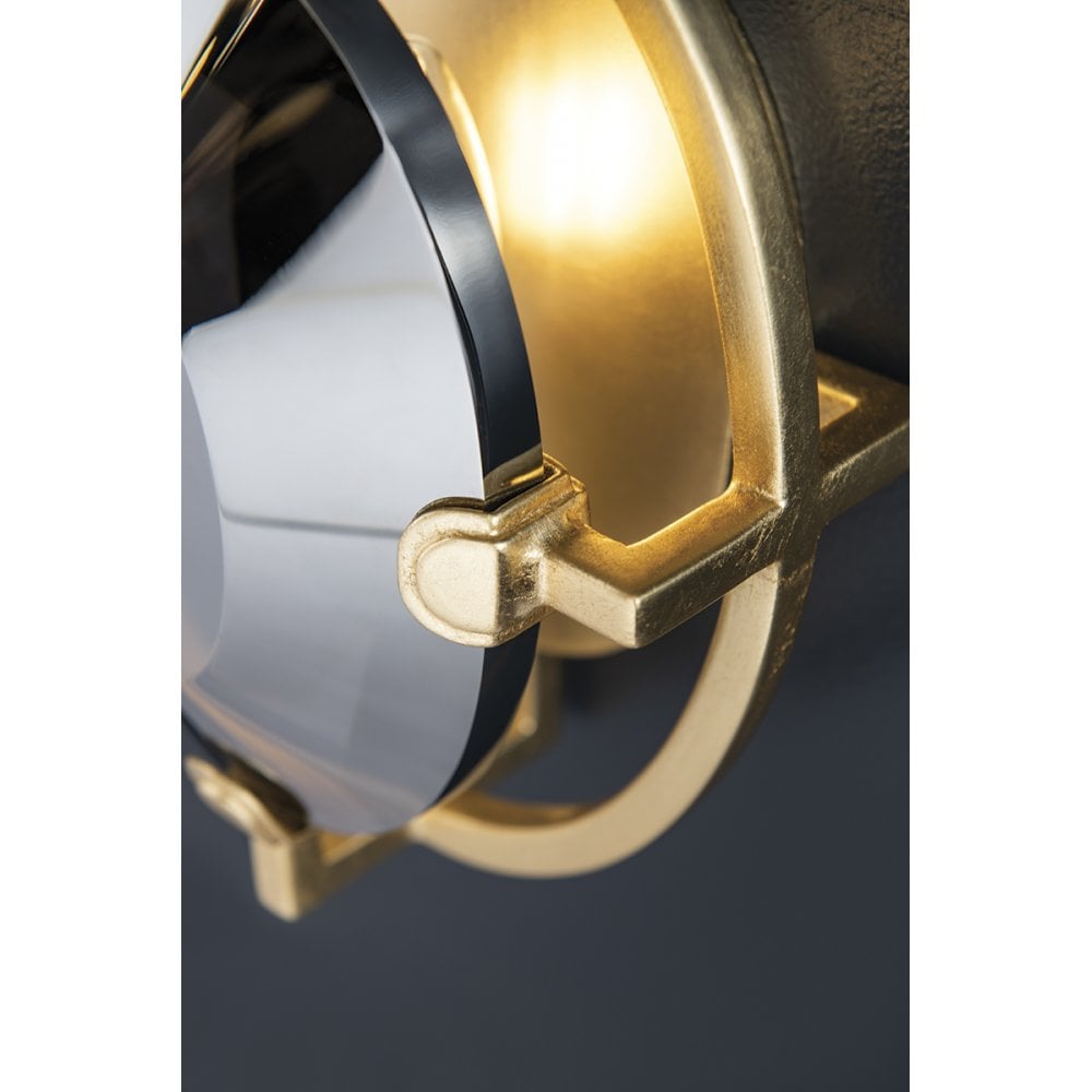 Crystal Facet Graphite Wall Sconce 18cm